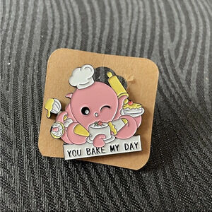 $5 Bundled You Bake My Day Octopus Enamel  Pin